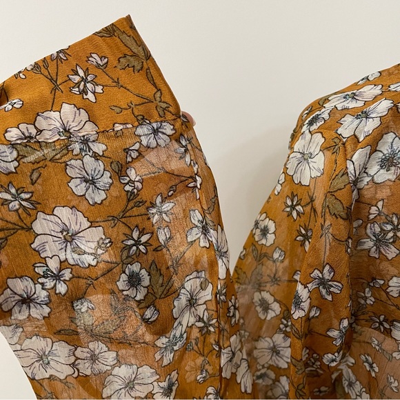 heartloom flora print sheer blouse top - Picture 4 of 6